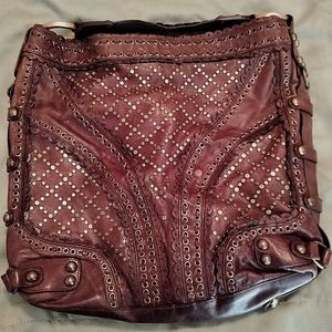 Isabella Fiore Carina Stud Muffin Leather Bag/Satchel